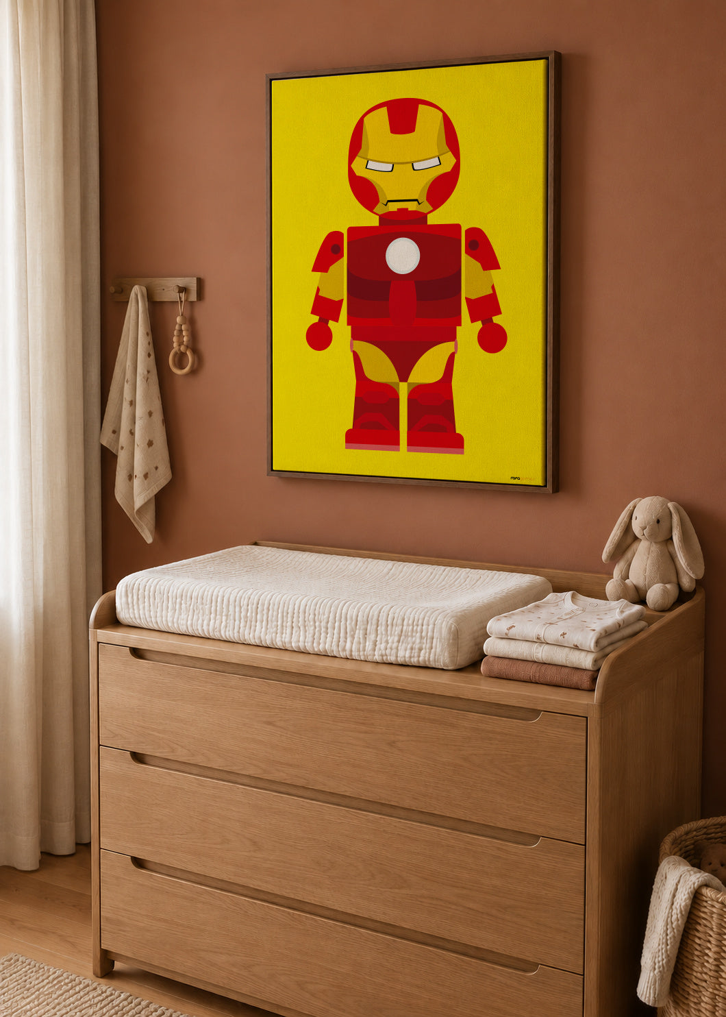 Toy Ironman - Framed canvas in an interior