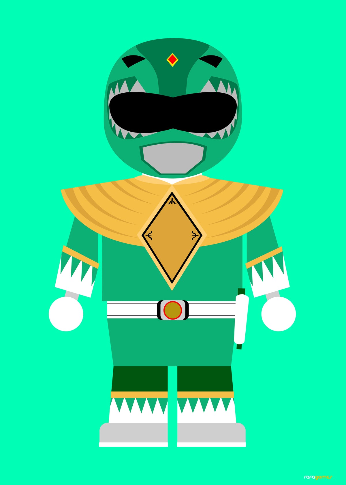 Toy Power Ranger Green - Unframed art print