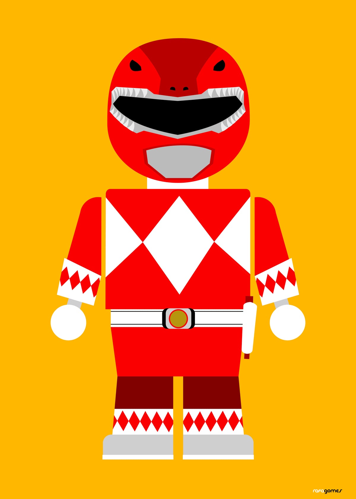 Toy Power Ranger Red - Unframed art print