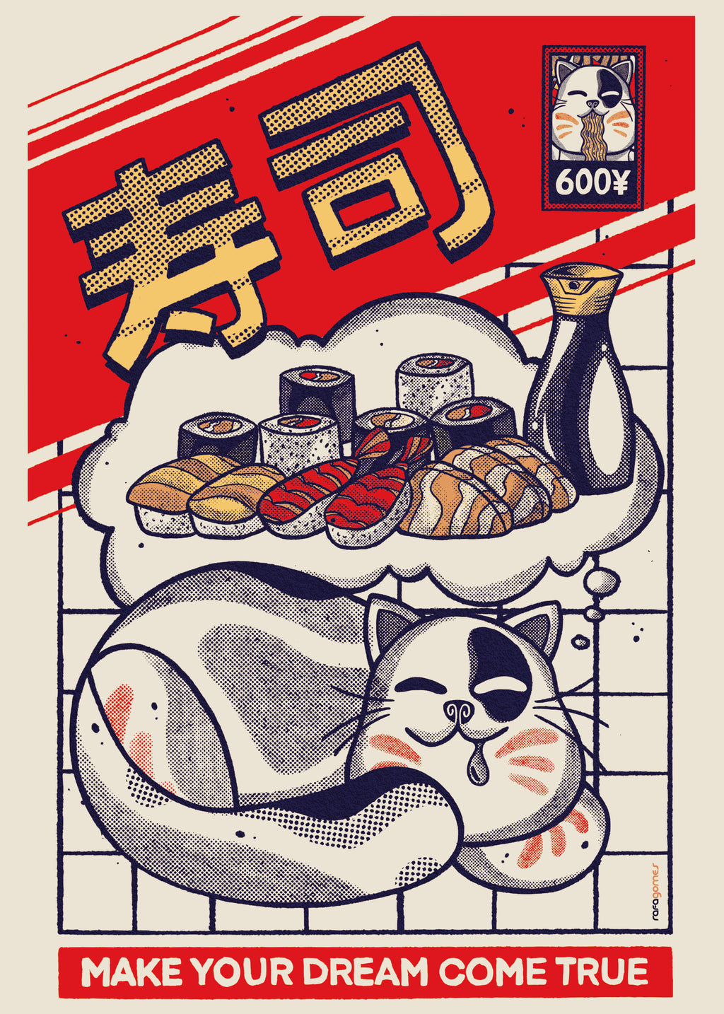 Dreamin About Sushi - Unframed art print
