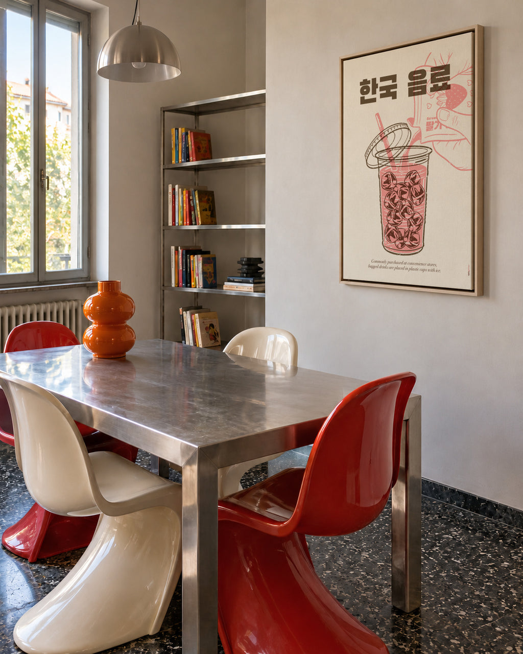 Korean Beverage - Framed canvas in an interior