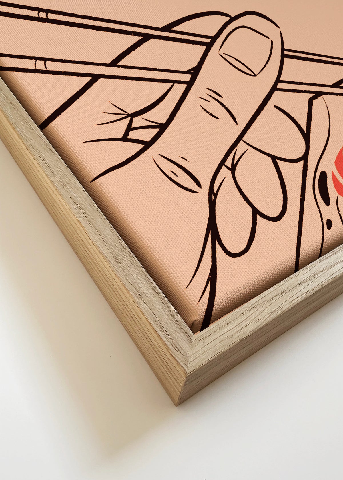 Salmon Nigiri - Framed canvas detail