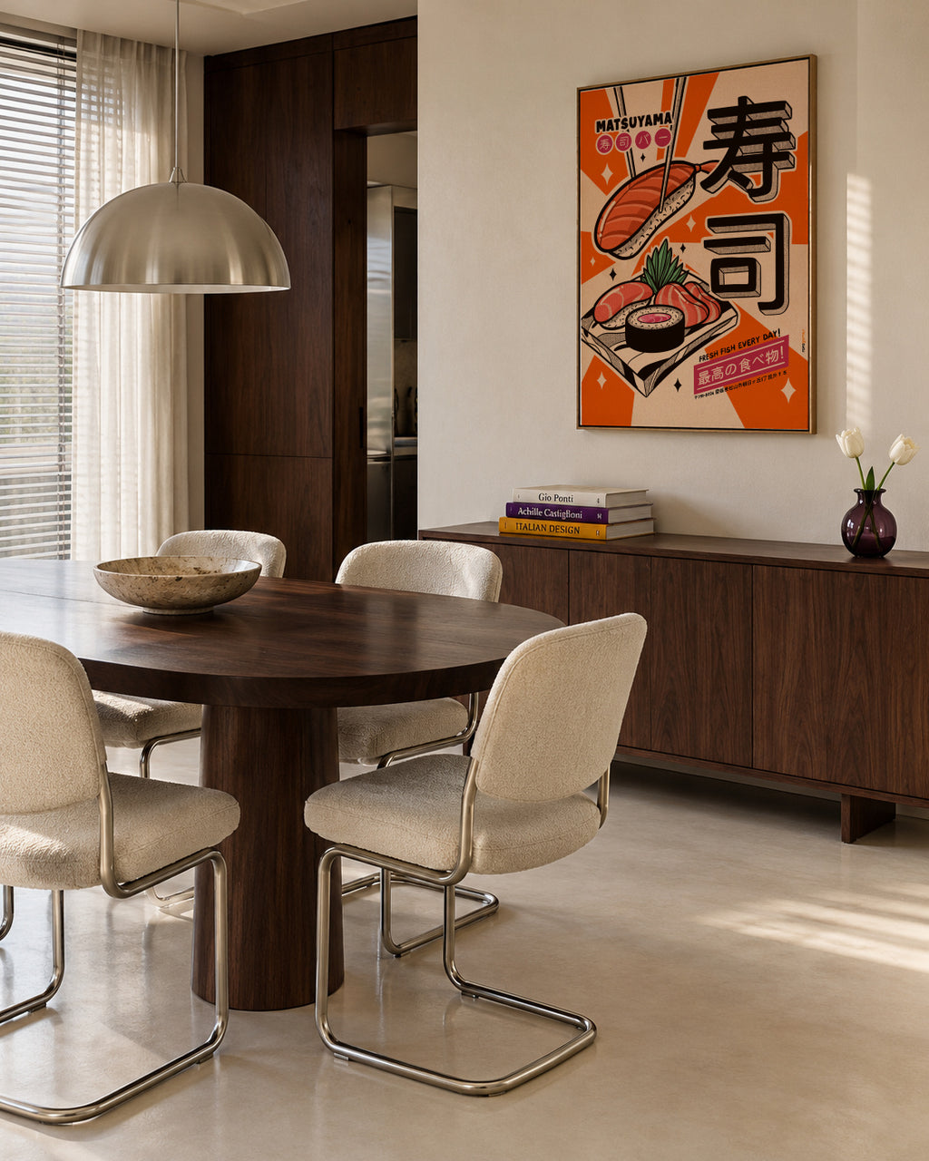 Sushi Every Day - Framed canvas in an interior