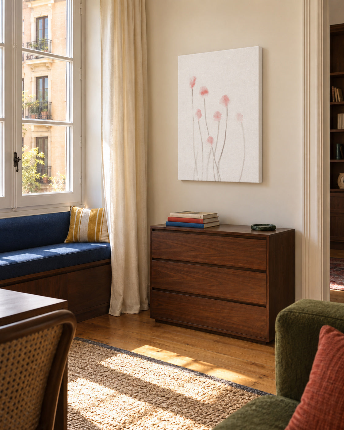 Botanicals 3 - Unframed canvas in an interior