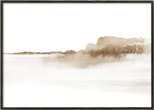 Watercolor landscape N 38 - Sepia