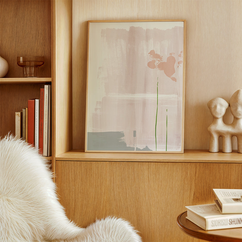 Soft pink abstract painting