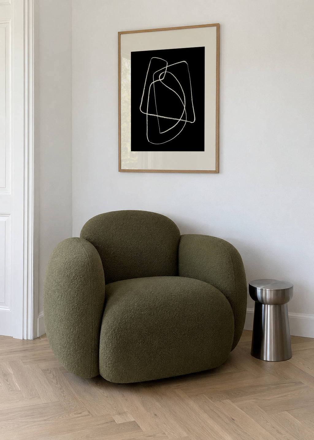 Pencil scribble Nº6 - Framed poster in an interior