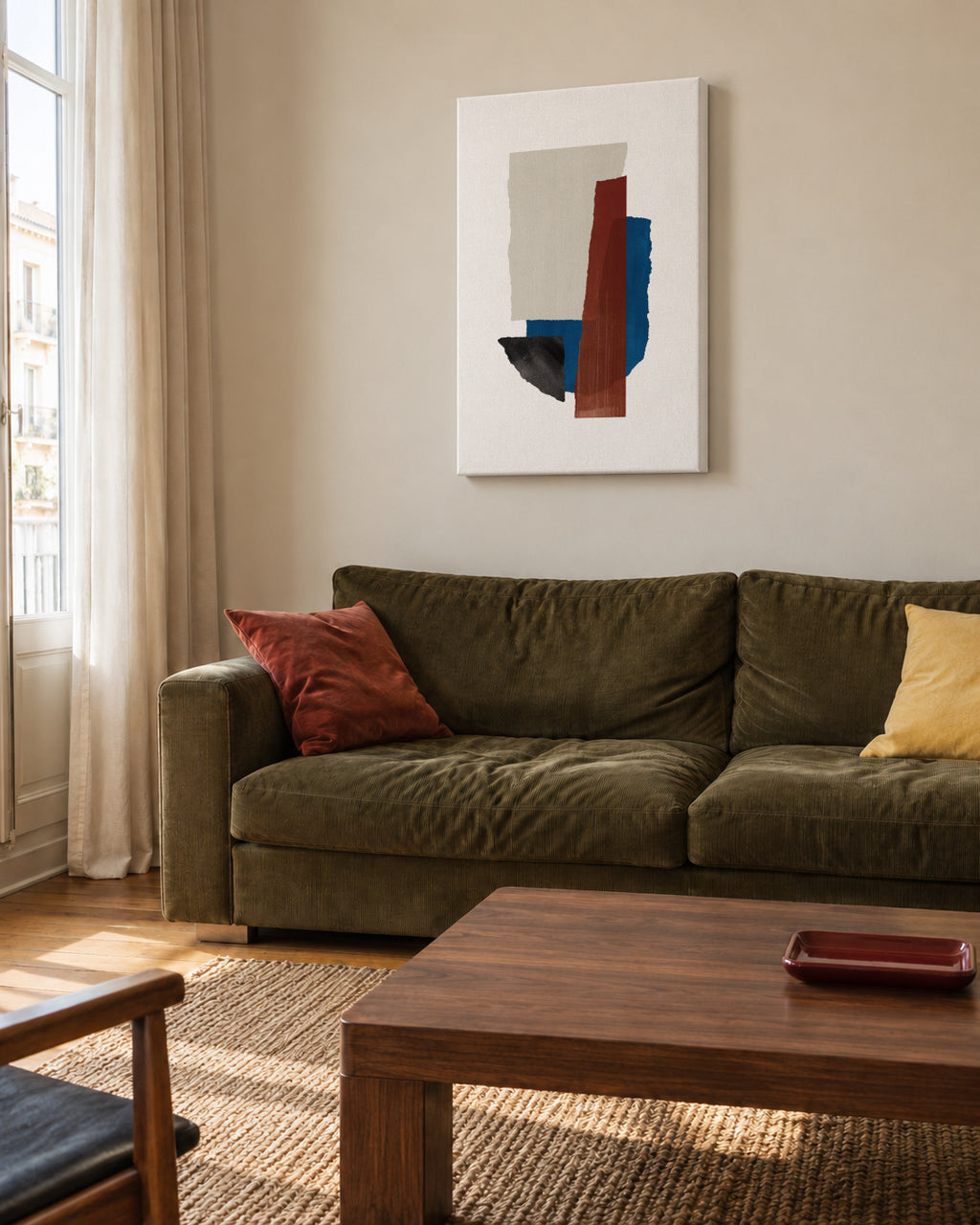 Fragments Nº2 - Unframed canvas in an interior