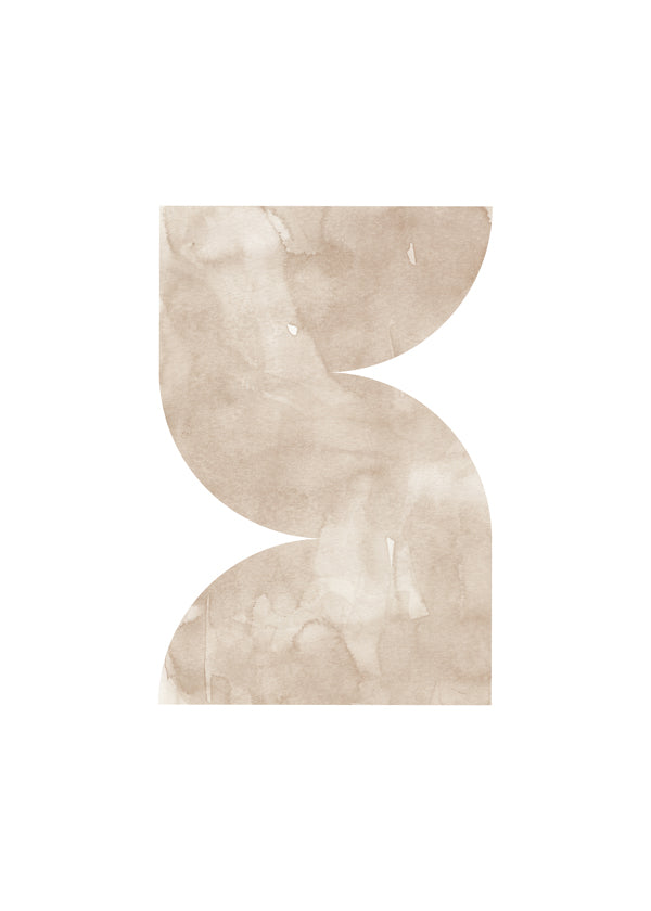 Watercolor shapes Nº2 - beige tones