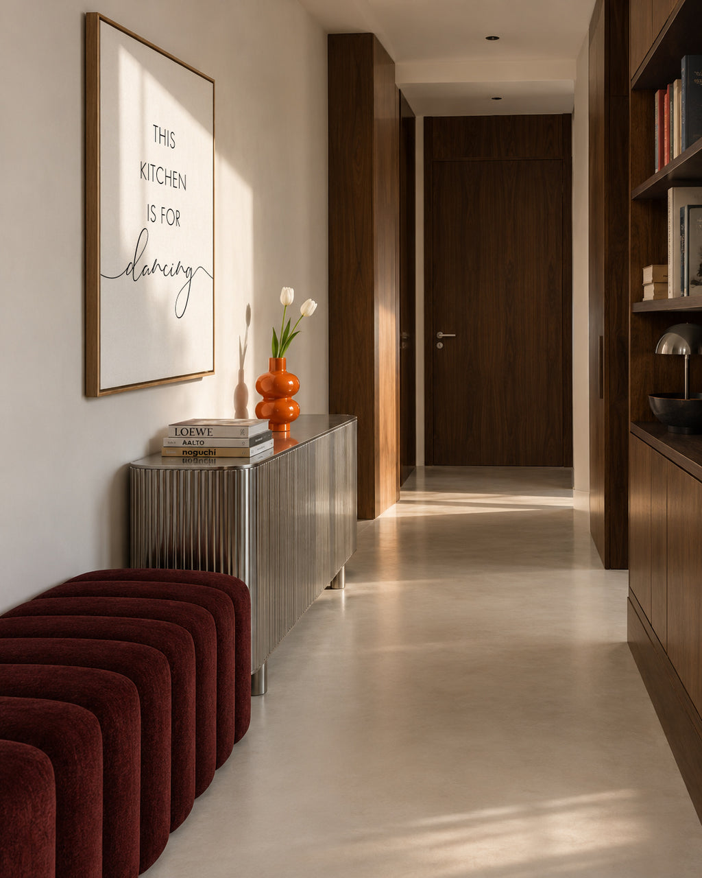 This kitchen is for dancing - Framed canvas in an interior