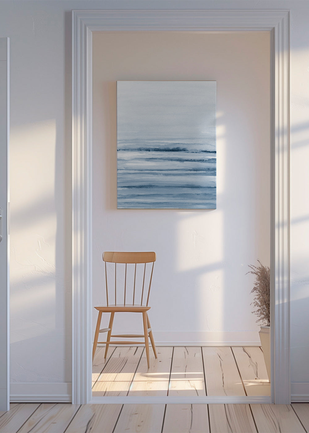 Watercolor landscape N 45 Indigo Blue