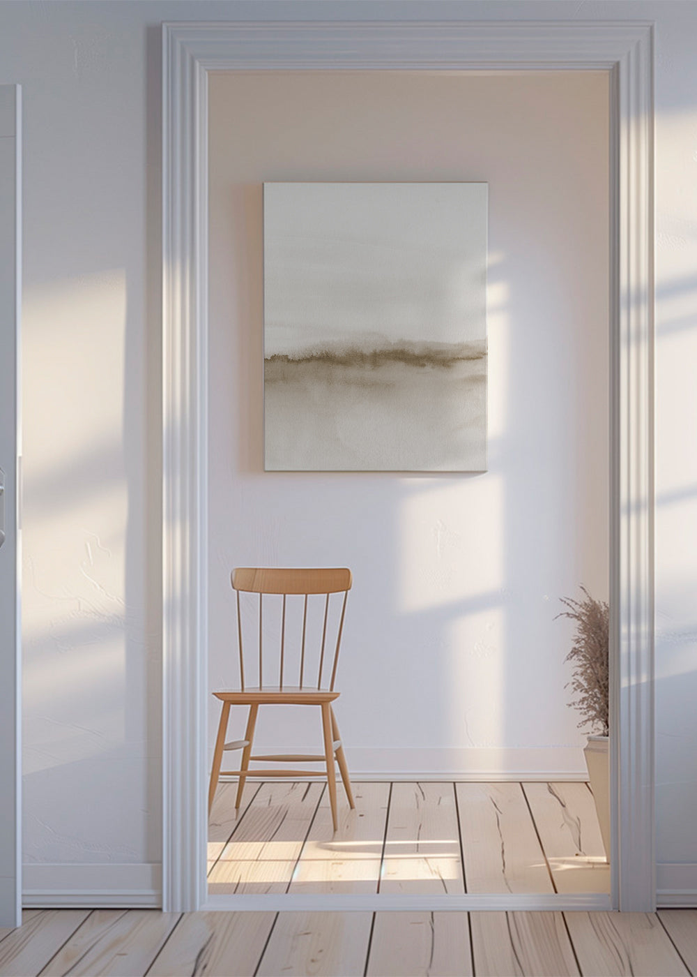 Watercolor landscape N 47 Beige tones 2/2