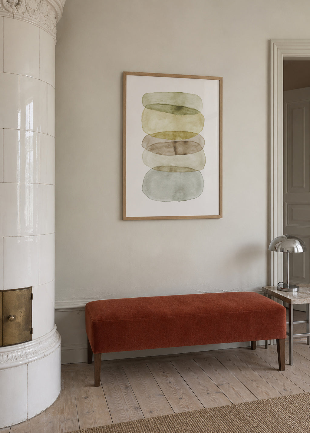 Watercolor abstraction 5 - Framed poster in an interior