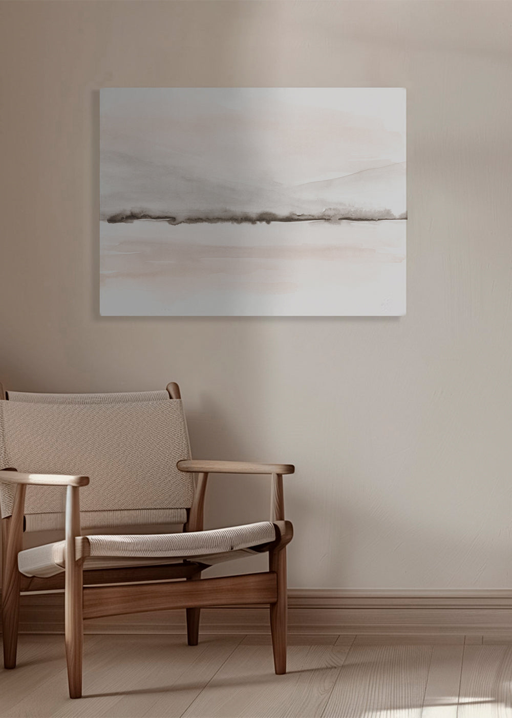 Watercolor landscape N 48 Coral & Warm Gray