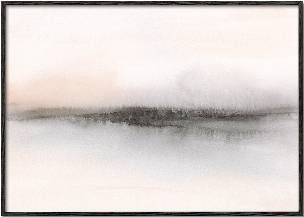 Abstract minimalist landscape in soft tones