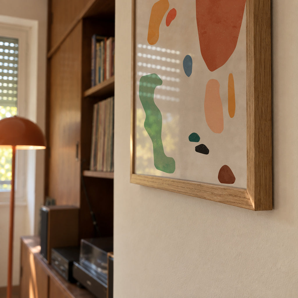 Organic Shapes Terracota 2 - Framed poster detail