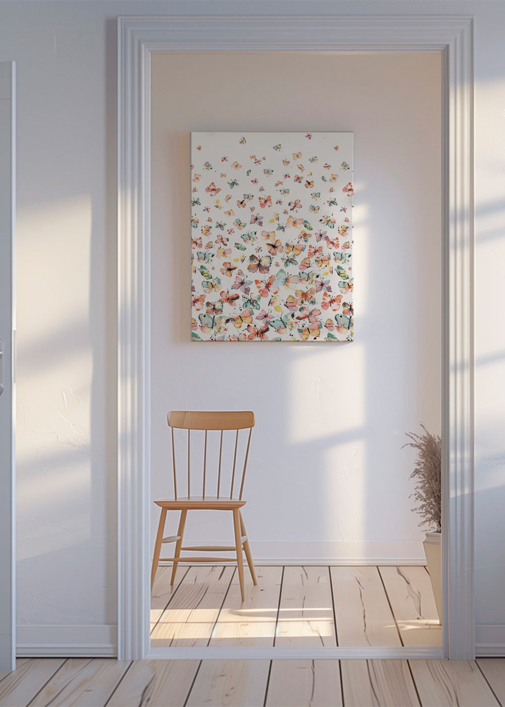 Watercolor Butterflies Gradation Rustic