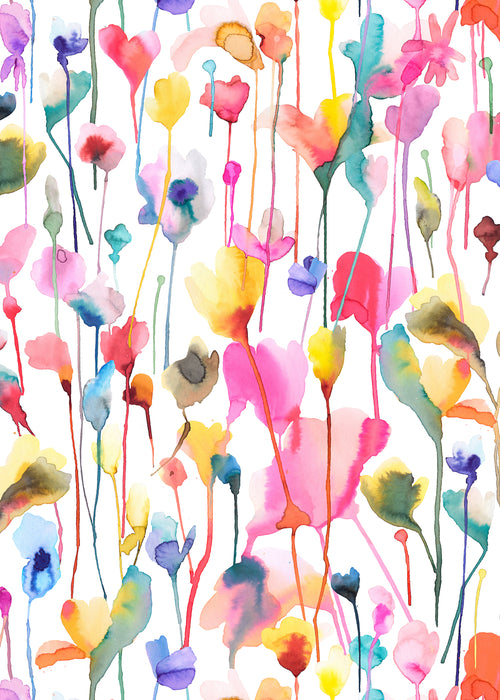 Wild Rustic Flowers Colorful - Unframed art print
