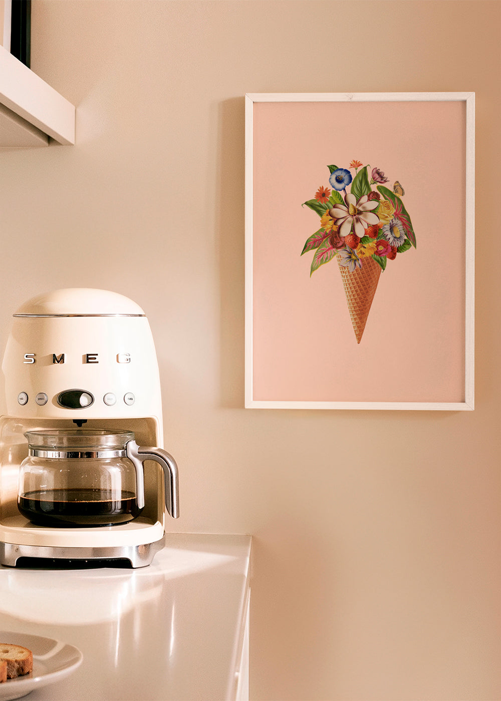 Botanical pink ice cream