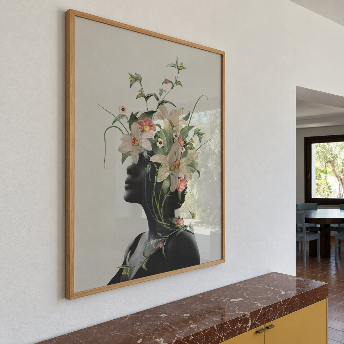 Lily flower - Framed poster in an interior