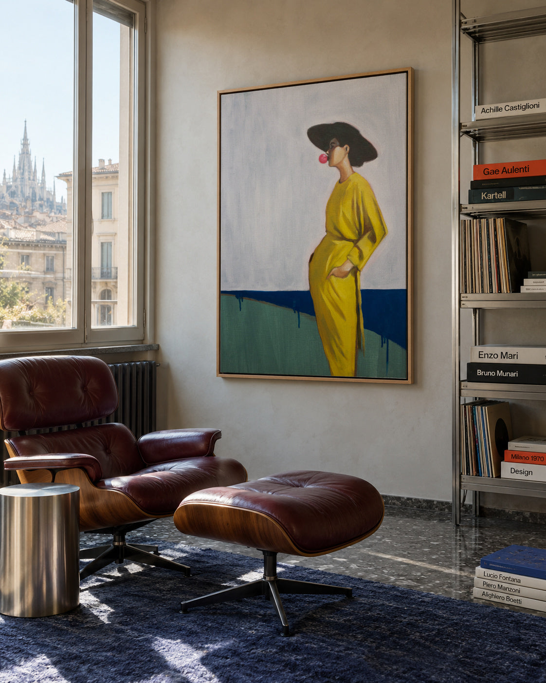 1993 - Framed canvas in an interior