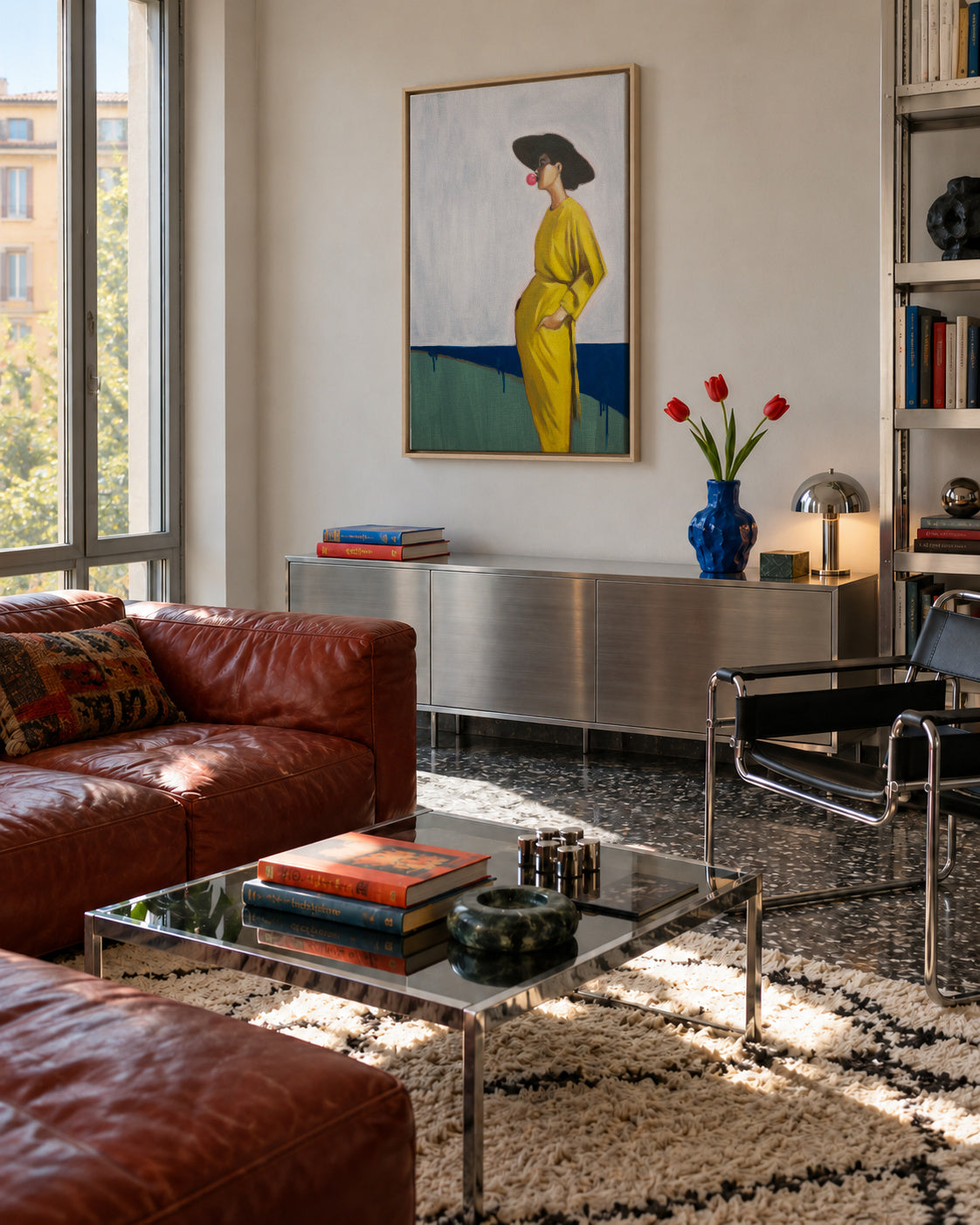 1993 - Framed canvas in an interior