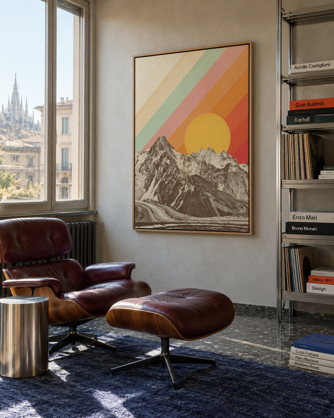 Mountainscape 1 - Framed canvas in an interior
