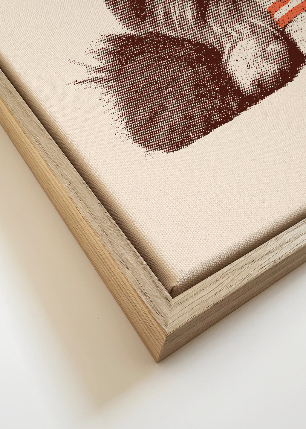 Cat Tennis - Framed canvas detail