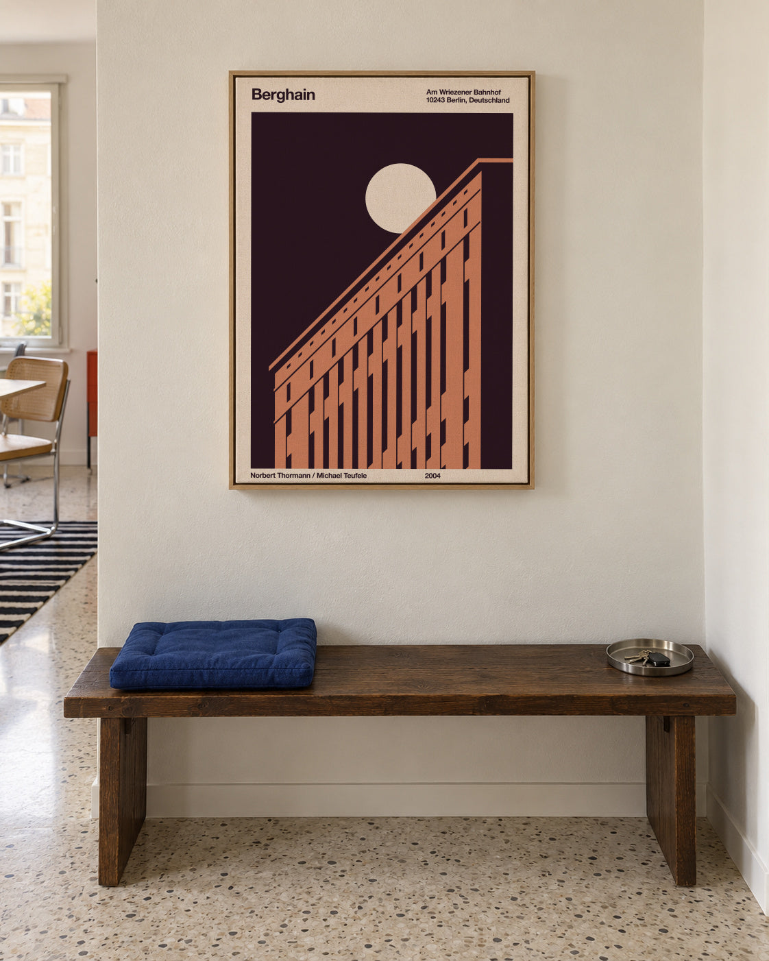 Berghain - Night - Framed canvas in an interior