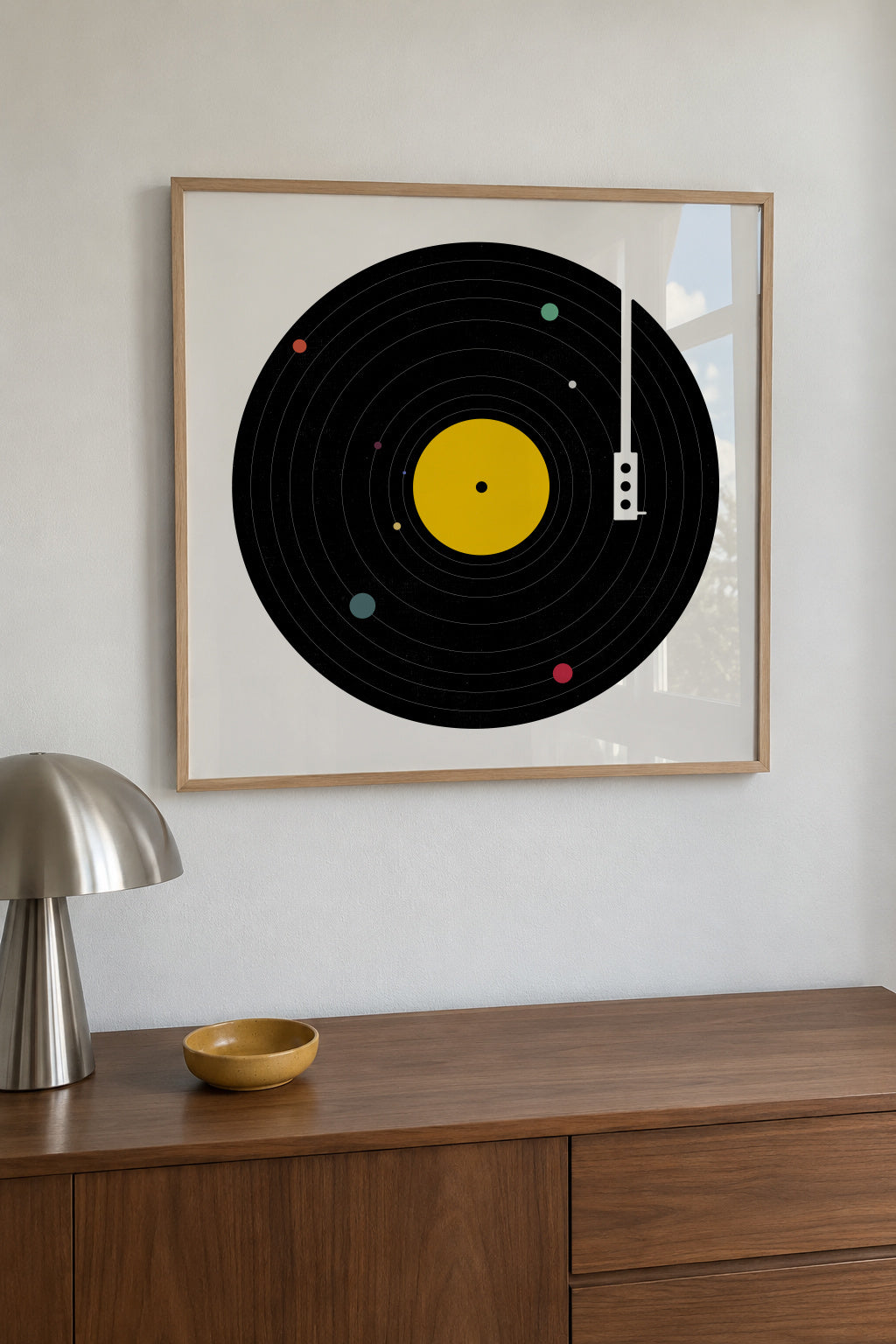 Music Everywhere - Framed poster in an interior