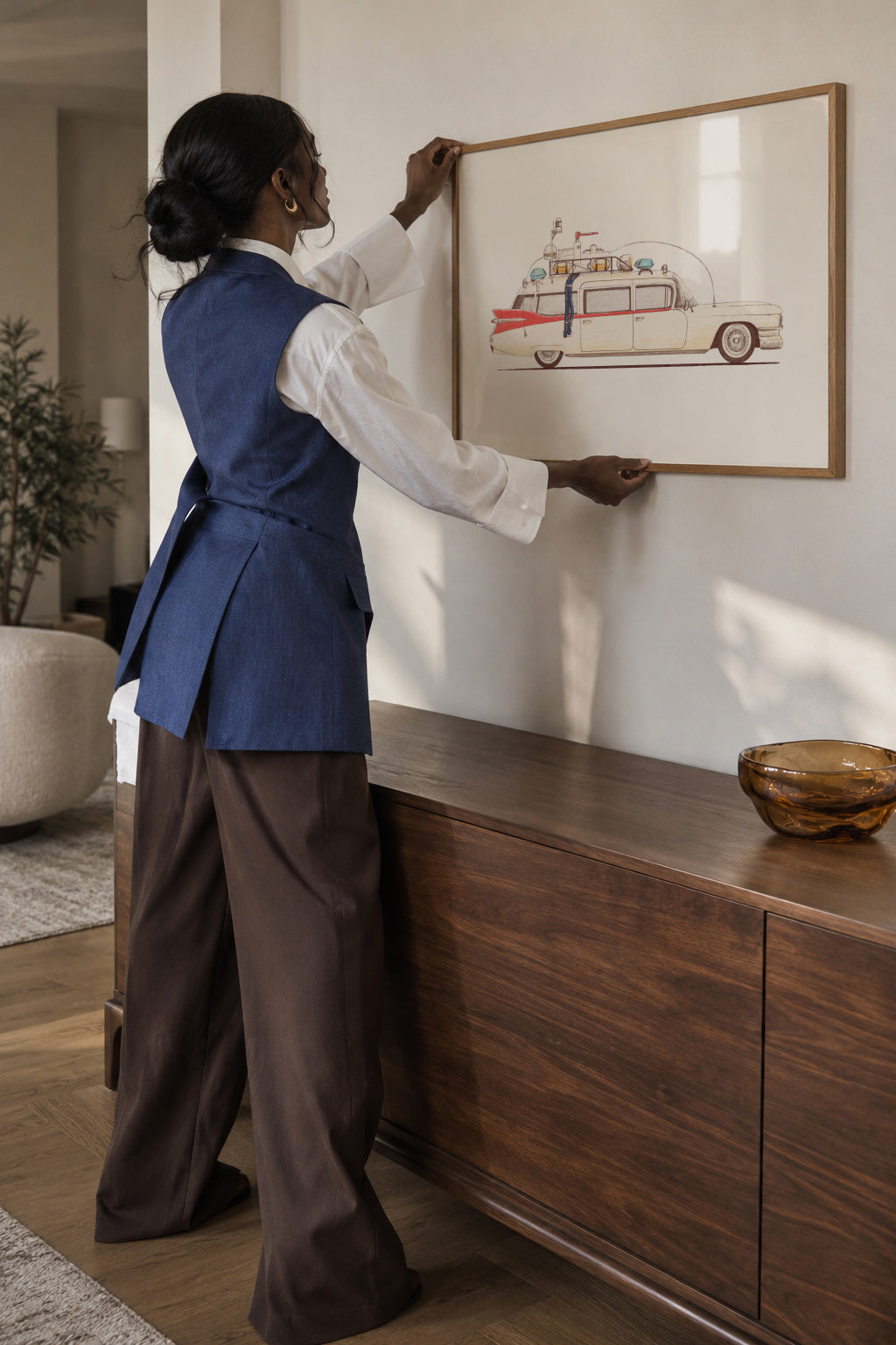 The anti ghost car - Framed poster in an interior