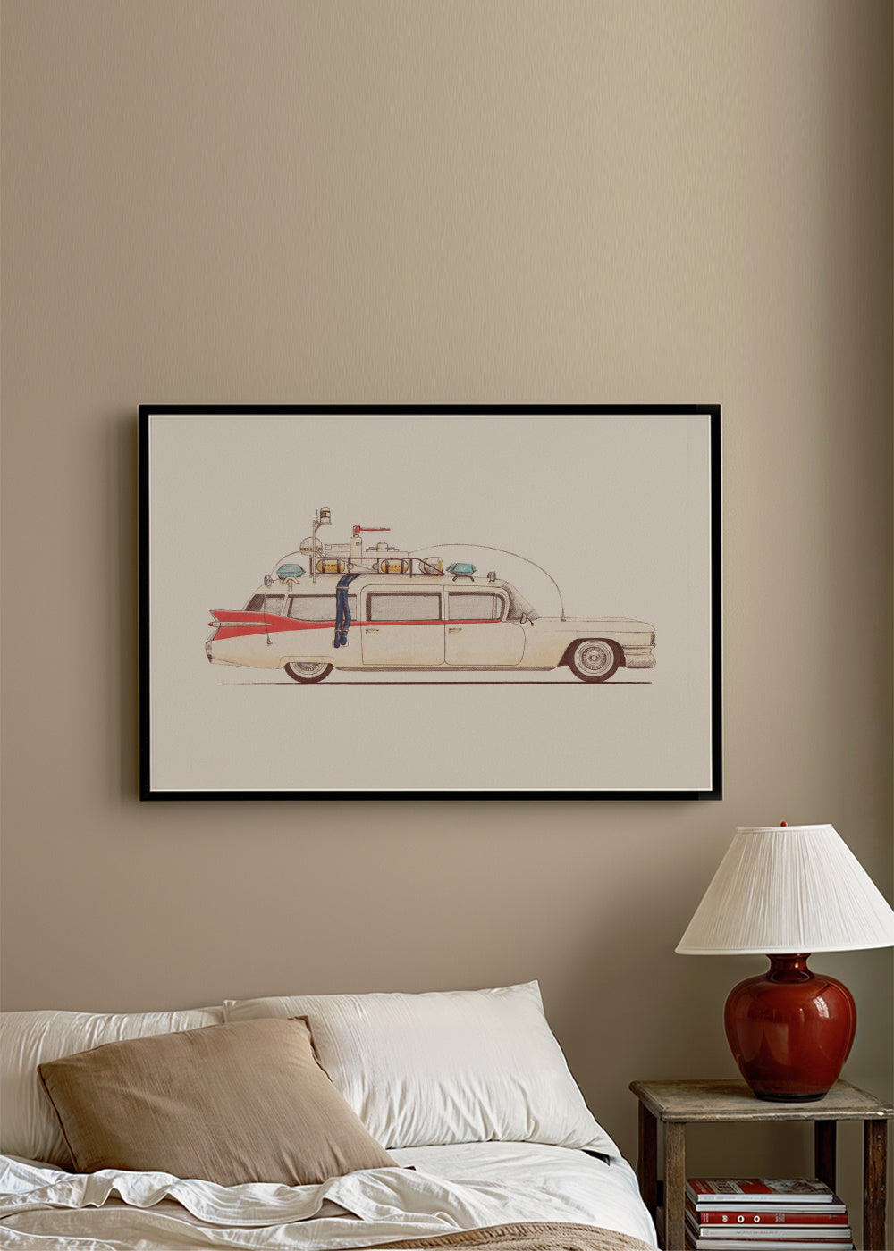 The anti ghost car - Framed poster in an interior