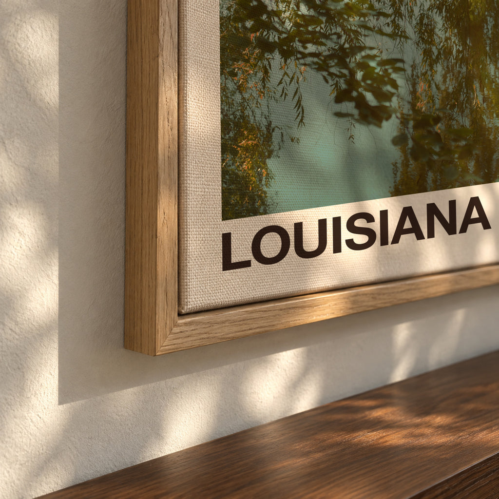 Louisiana - The Lake - Framed canvas detail