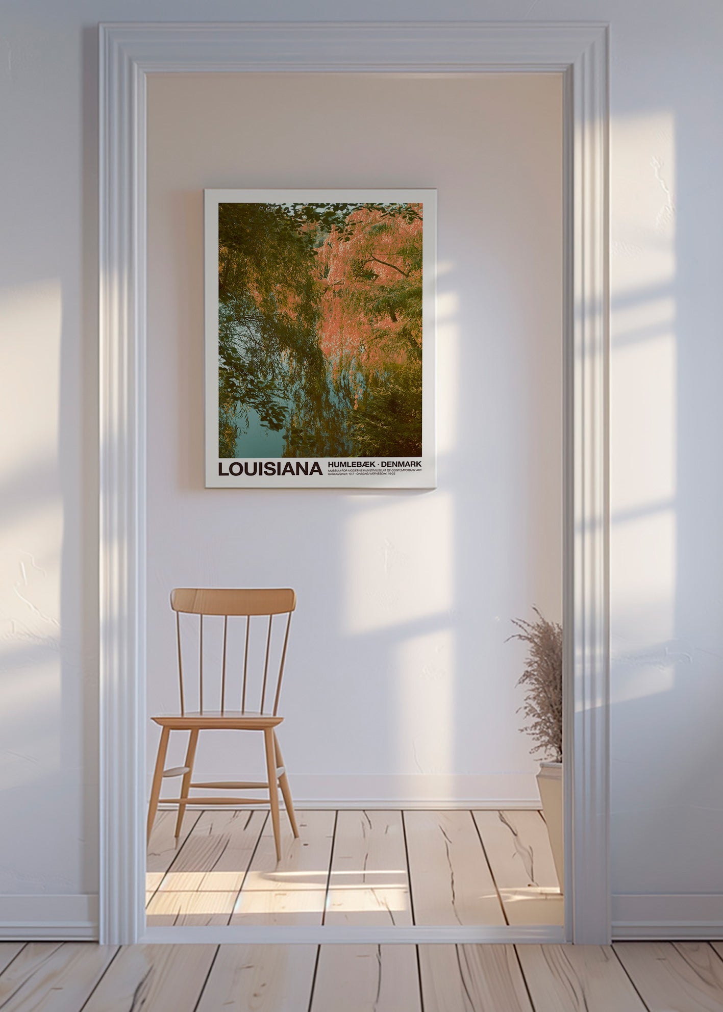 Landscape art: lake with soft reflections