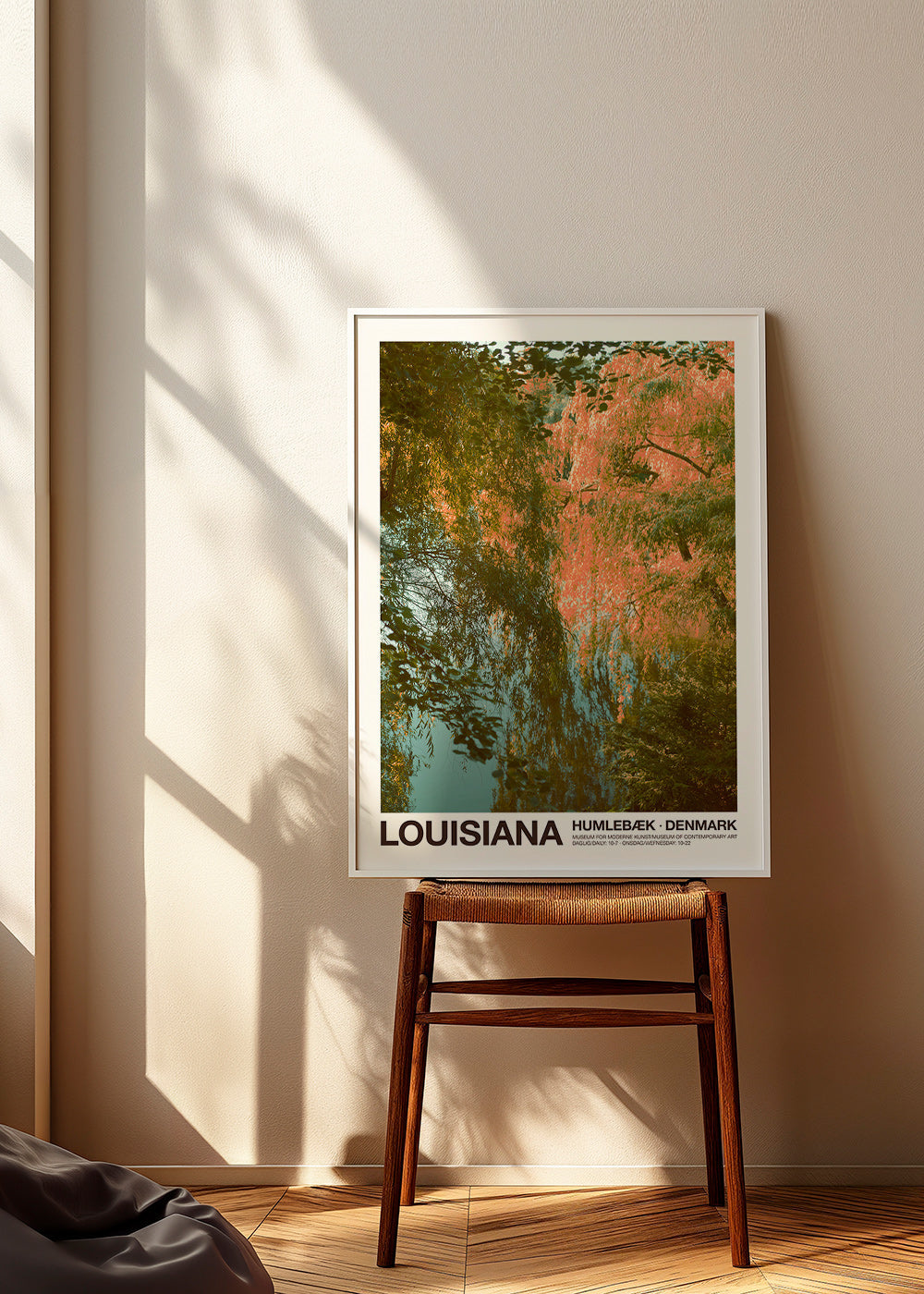 Landscape art: lake with soft reflections