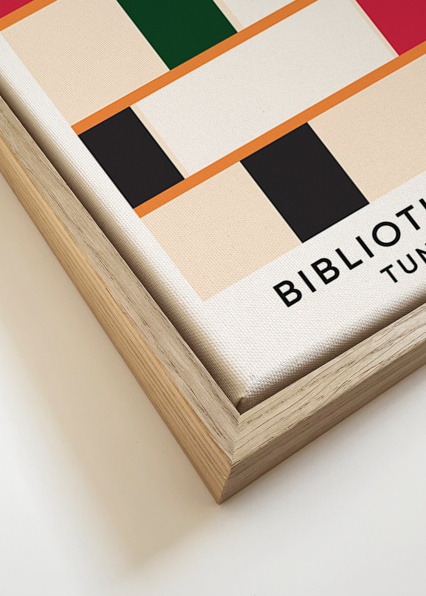 Geometric poster modular shelf blocks