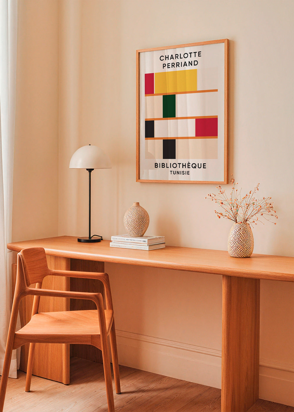 Geometric poster modular shelf blocks