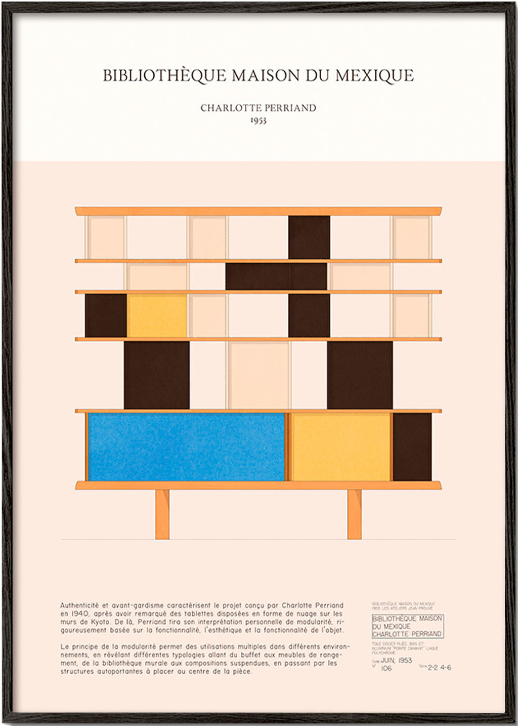 Illustration of a modular shelving unit