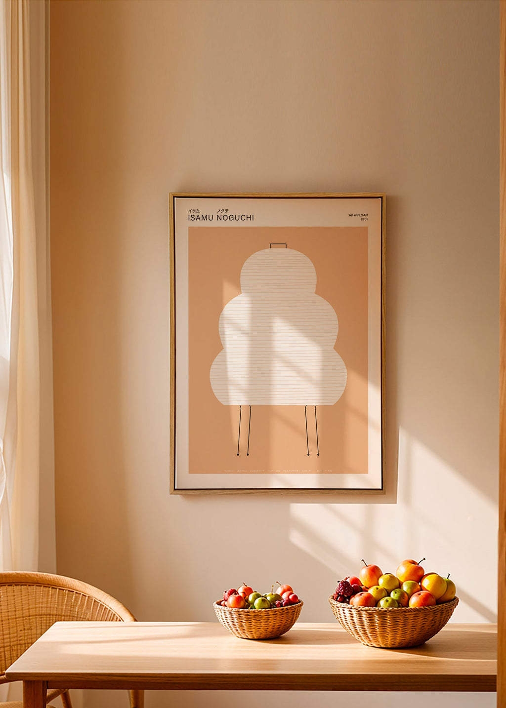 Noguchi Akari illustration with minimal lines