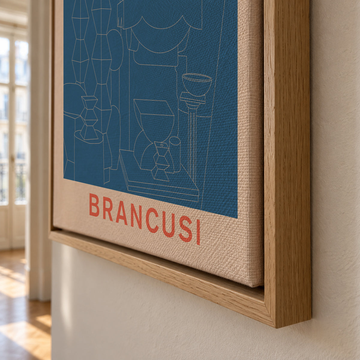 Brancusi - Framed canvas detail