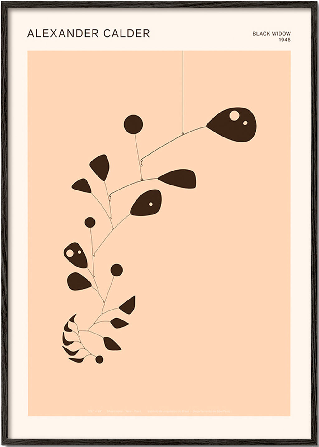 Botanical print with organic mobile