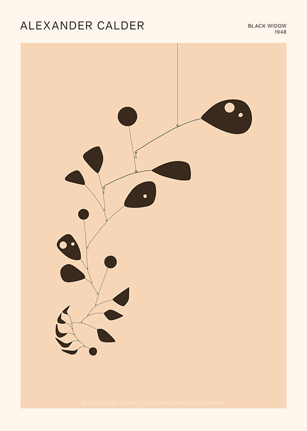 Botanical print with organic mobile
