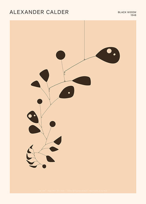 Botanical print with organic mobile