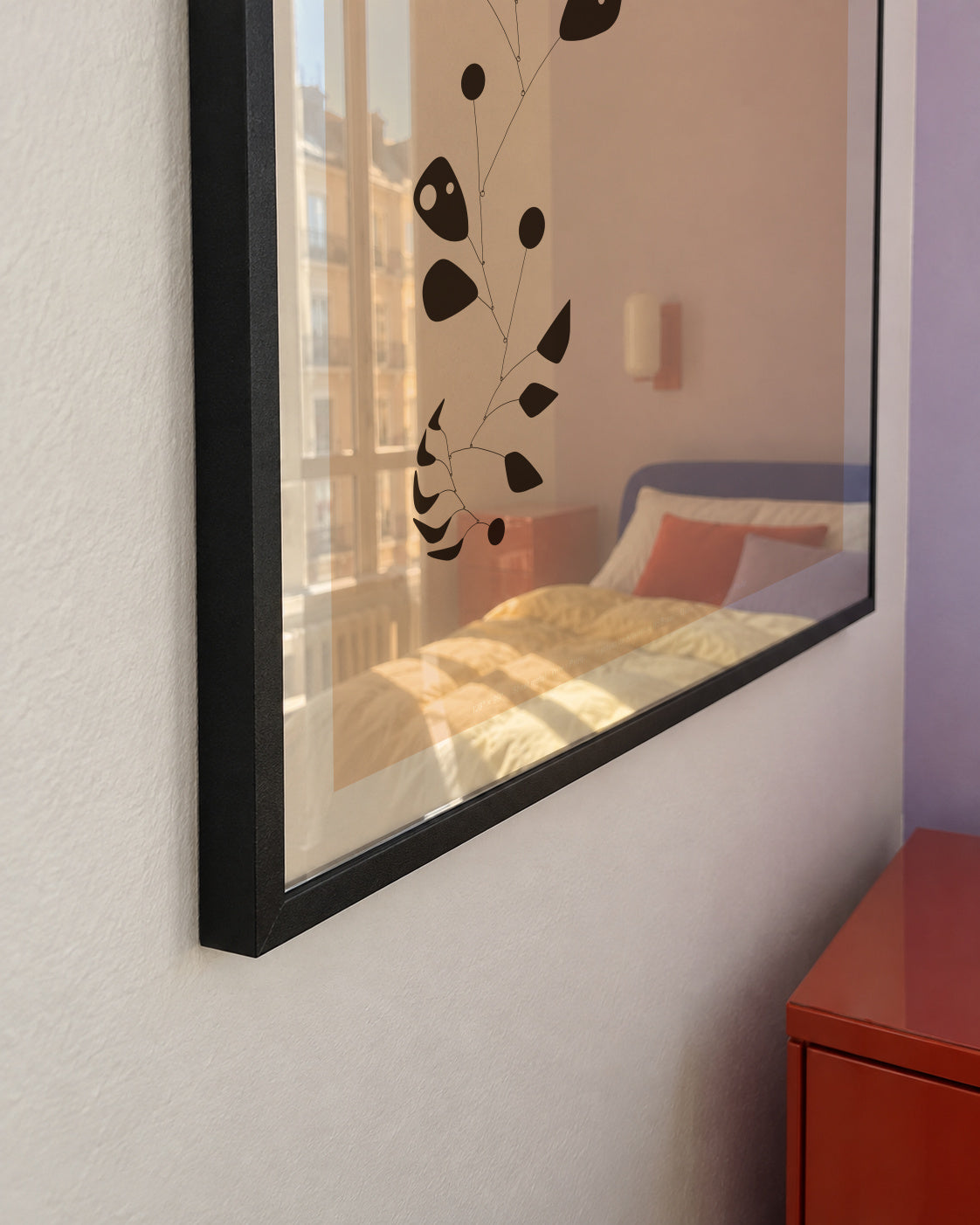 Alexander Calder - Black Widow - Mobile - Framed poster detail