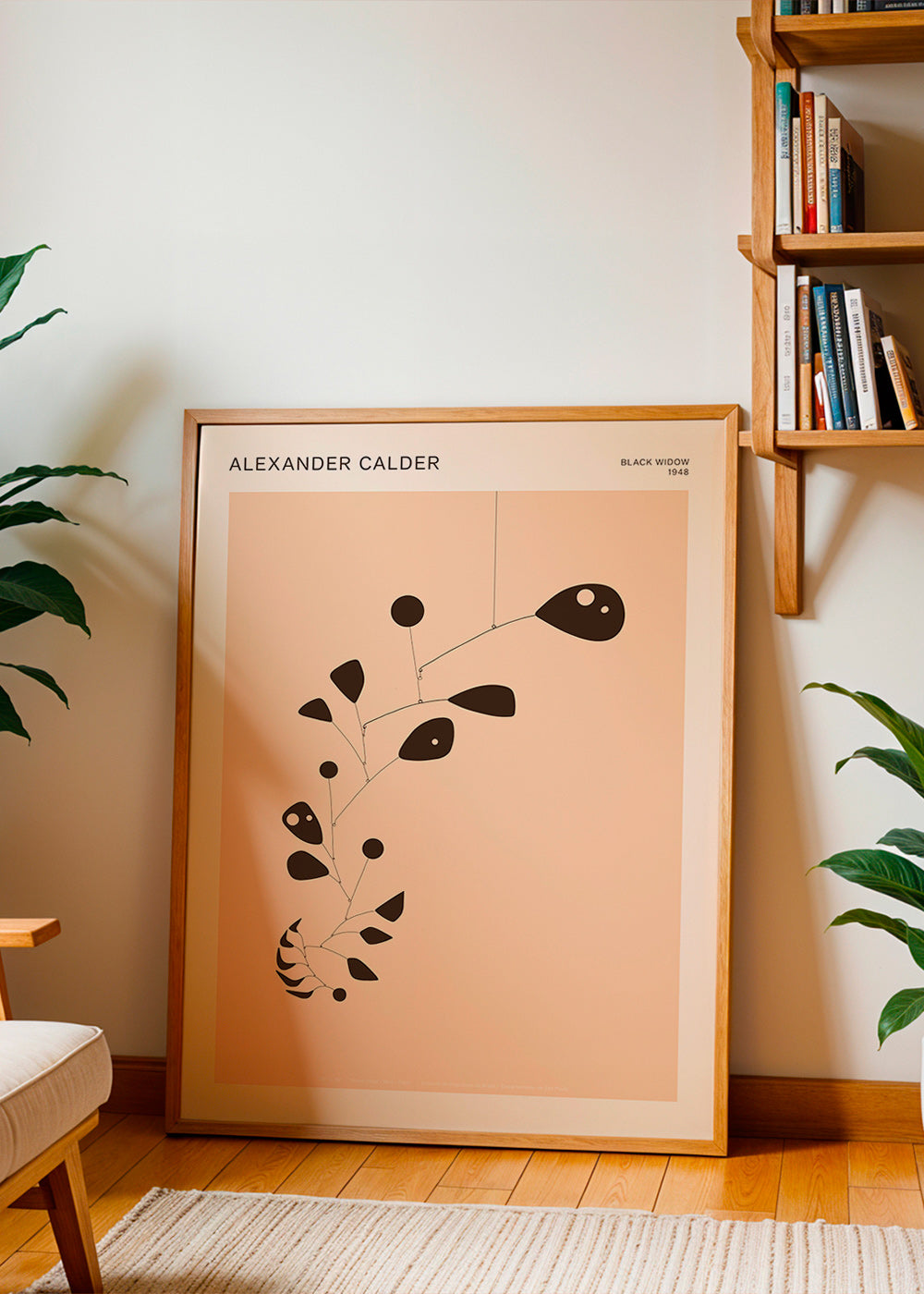 Botanical print with organic mobile