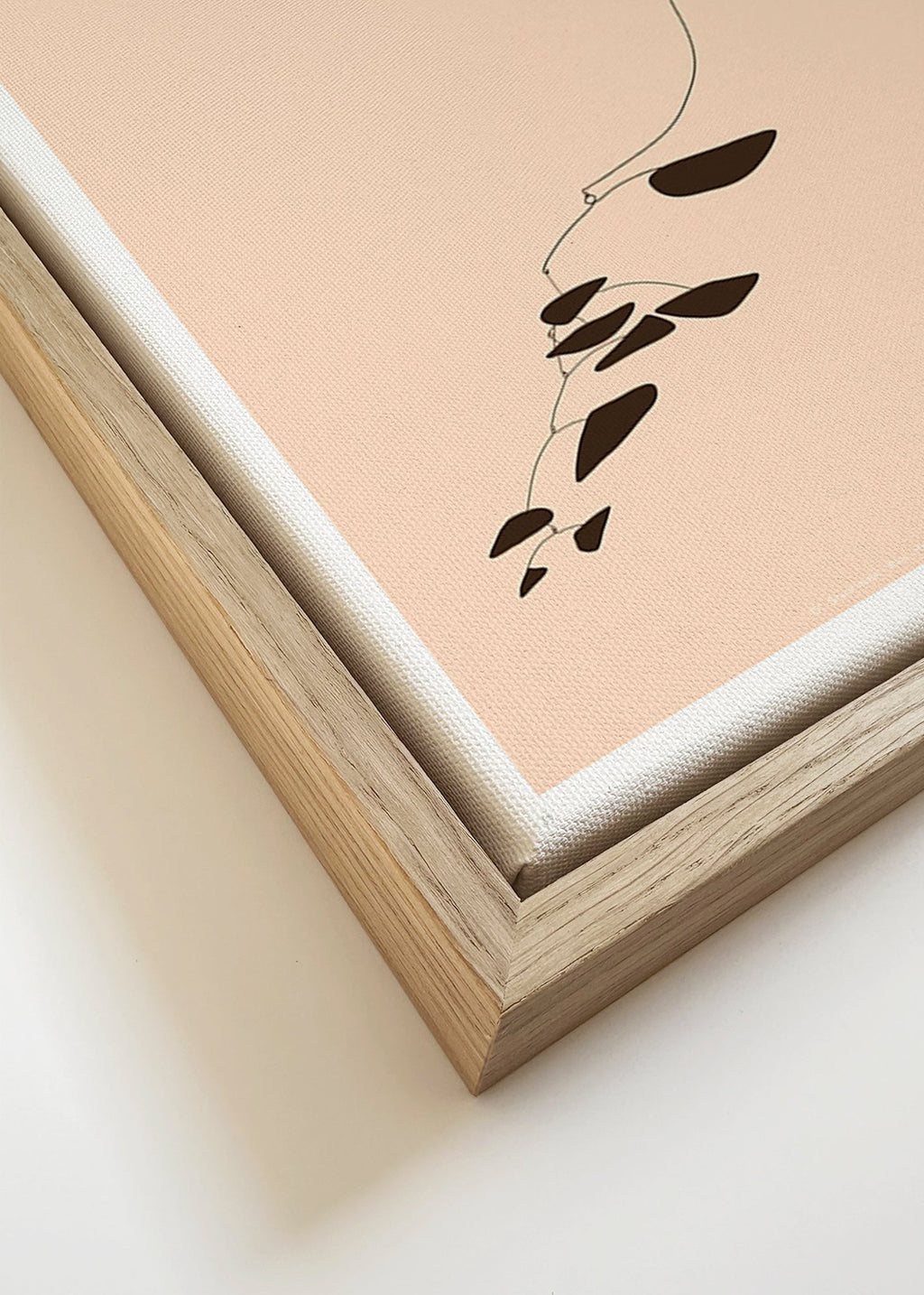 Botanical print Calder mobile of black leaves