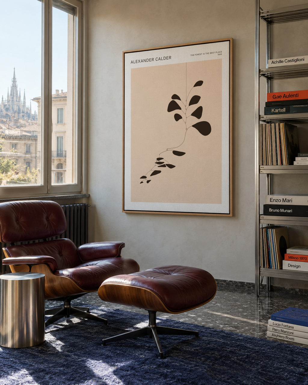 Alexander Calder - The Forest ist the best Place - Mobile - Framed canvas in an interior