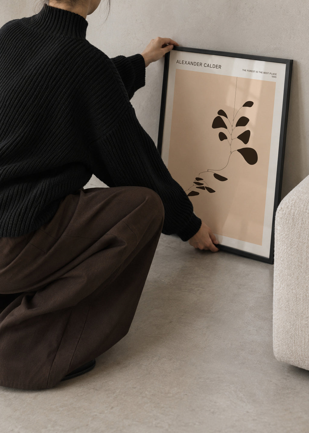 Alexander Calder - The Forest ist the best Place - Mobile - Framed poster in an interior