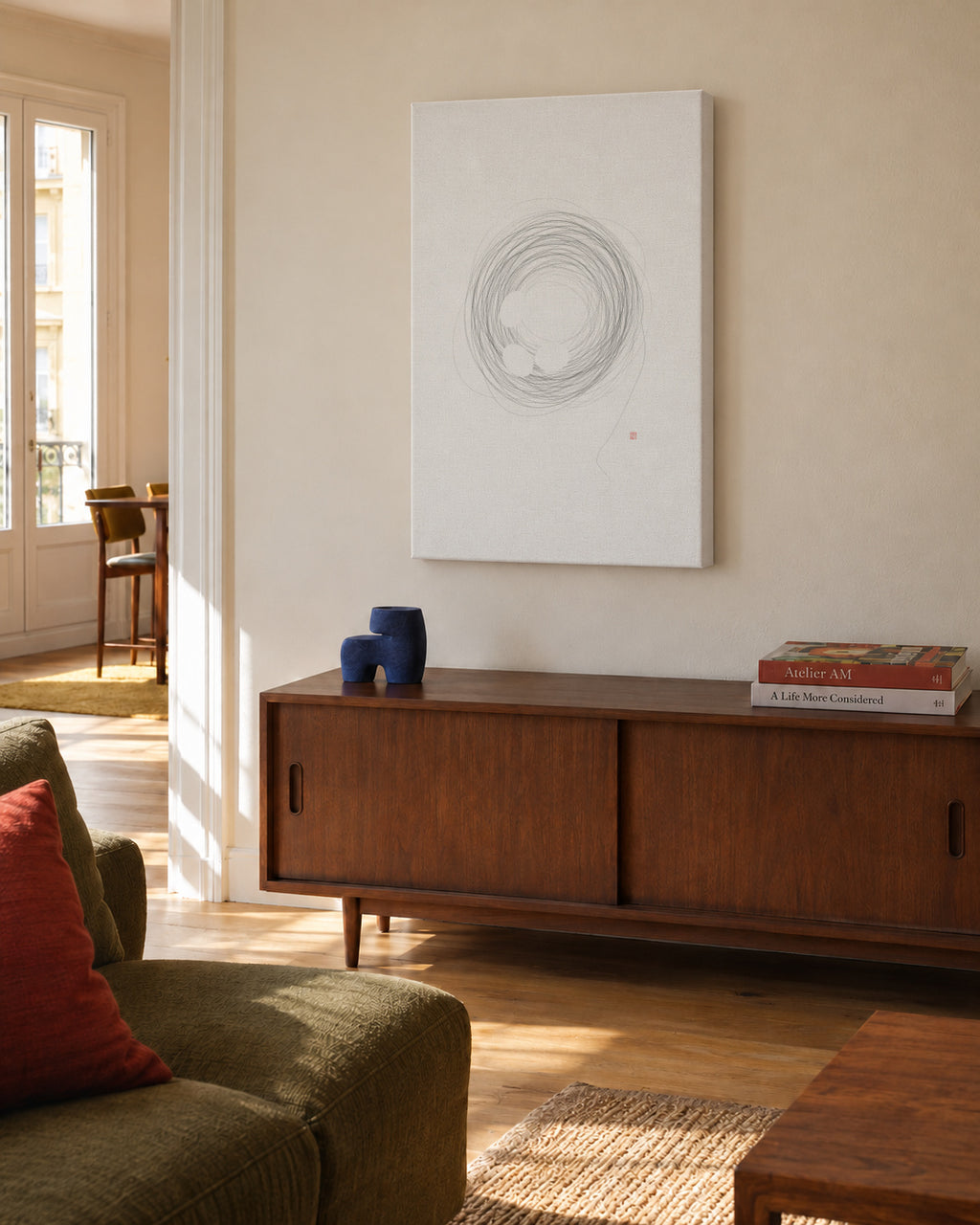 Home - Unframed canvas in an interior