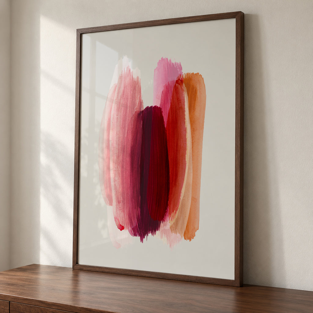 Abstract Brush Strokes 32X - Framed poster detail